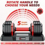 Adjustable Dumbbells Set for Home Gym - 25lb
