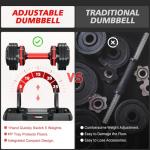 Adjustable Dumbbells Set for Home Gym - 25lb