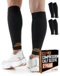 Copper Calf Compression Sleeves - 2 Pairs Set