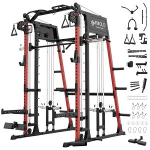 Mikolo Smith Machine with Squat Rack and Cable System