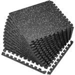 12 Pcs Interlocking Rubber Gym Mats for Home Fitness