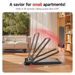 Compact Folding Incline Treadmill with Handle