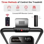 Compact Folding Incline Treadmill with Handle