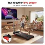 Compact Folding Incline Treadmill with Handle