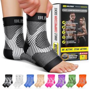 Blitzu Ankle Brace Compression Sleeves for Pain Relief