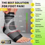 Blitzu Ankle Brace Compression Sleeves for Pain Relief