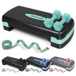 Adjustable Aerobic Stepper with Dumbbells Set