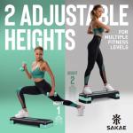 Adjustable Aerobic Stepper with Dumbbells Set