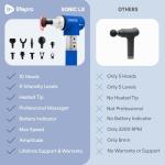 LifePro Sonic LX Massage Gun with Heat & Attachments