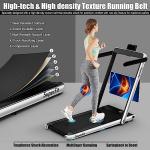Goplus 2-in-1 Folding Treadmill with Remote Control