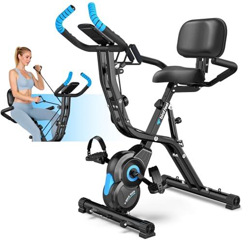 Birdfeel Foldable Indoor Exercise Bike with LCD Monitor