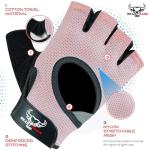 BEAST RAGE Fingerless Workout Gloves - Pink