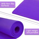 Purple Anti-Tear Yoga Mat with Carry Strap