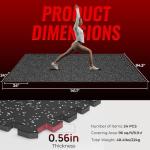 Superjare 24-Pack Rubber Exercise Mats for Home Gym