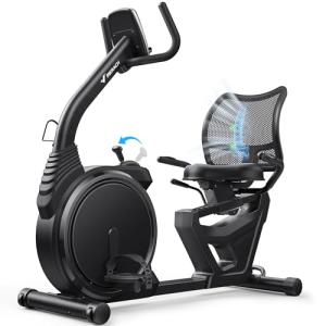 MERACH Magnetic Recumbent Exercise Bike with App