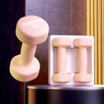 RUNWE Dumbbells Set of 2 - Cast Iron Pink Dumbbell 5 LB Weights Set of 2, Hand Weights Set Exercise & Fitness Dumbbell Free Weights for Child, Women, Men