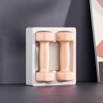 RUNWE Dumbbells Set of 2 - Cast Iron Pink Dumbbell 5 LB Weights Set of 2, Hand Weights Set Exercise & Fitness Dumbbell Free Weights for Child, Women, Men