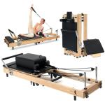 Foldable Wooden Pilates Reformer with Accessories