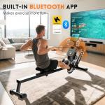 Magnetic Rowing Machine with LCD Monitor and Tablet Holder