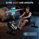 Magnetic Rowing Machine with LCD Monitor and Tablet Holder