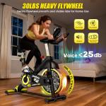 pooboo Indoor Spin Bike with App and Adjustable Resistance