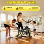 pooboo Indoor Spin Bike with App and Adjustable Resistance