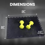 BalanceFrom Interlocking EVA Foam Exercise Tiles - Black