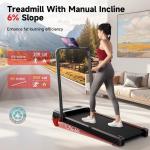 Portable Treadmill with Incline and Handle Bar