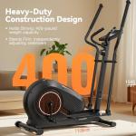 ANCHEER Quiet Magnetic Elliptical Trainer with LCD Display