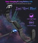Smart Fitness Watch with Heart Rate and Sleep Tracker