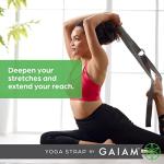 Gaiam 8ft Adjustable Yoga Stretch Strap - Black
