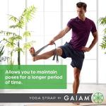 Gaiam 8ft Adjustable Yoga Stretch Strap - Black