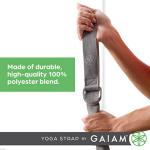 Gaiam 8ft Adjustable Yoga Stretch Strap - Black