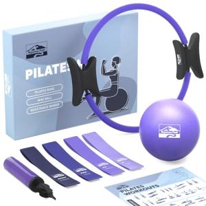 Pilates Ring and Ball Set with Resistance Bands