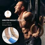 Wooden Olympic Gymnastics Rings with Adjustable Straps