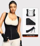 Junlan Women's Sauna Suit Waist Trainer Tank Top