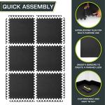 Thick Cushioned Fitness Mat - 24 Sq Ft