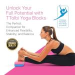 Yoga Blocks Set with Strap – Non-Slip Foam