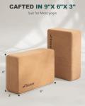 Trideer Eco-Friendly Cork Yoga Blocks (2 Pack)