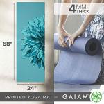Gaiam Non-Slip Yoga Mat, Vibrant Flourish, 4mm