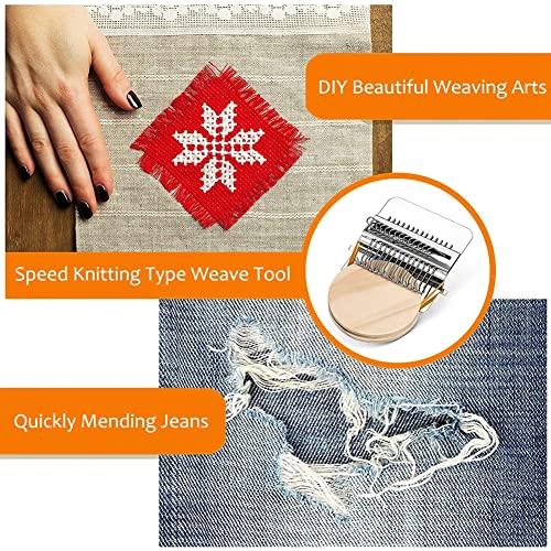 Wooden Weaving Loom Comb,DIY Braided Tools, Double-Ended Weaving Loom Comb  Handcraft Tapestry Rug for Woven Making Crafts (1PCS)