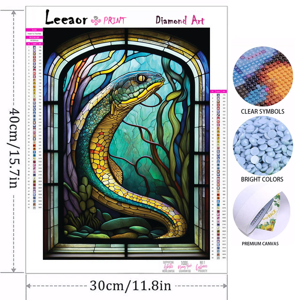 Traditional Mastercrafts Stained Glass Animal Cross Stitch Kit