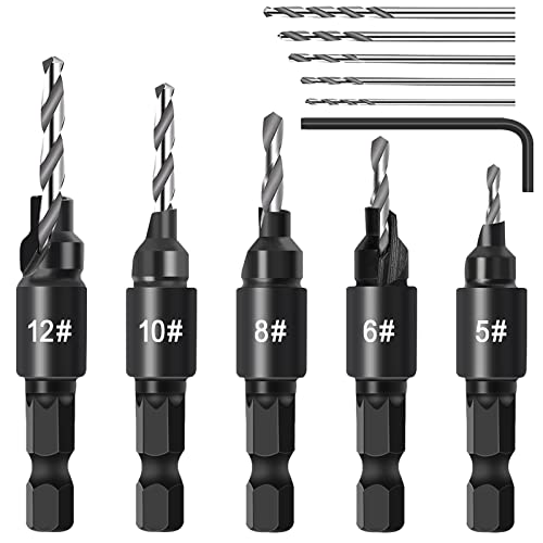 Adjustable Woodworking Countersink Drill Bit Set