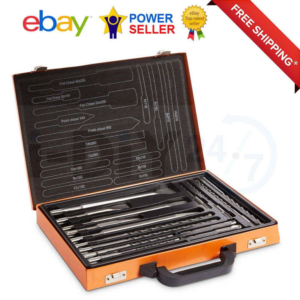 17pc SDS Plus Drill & Chisel Set - Heavy Duty