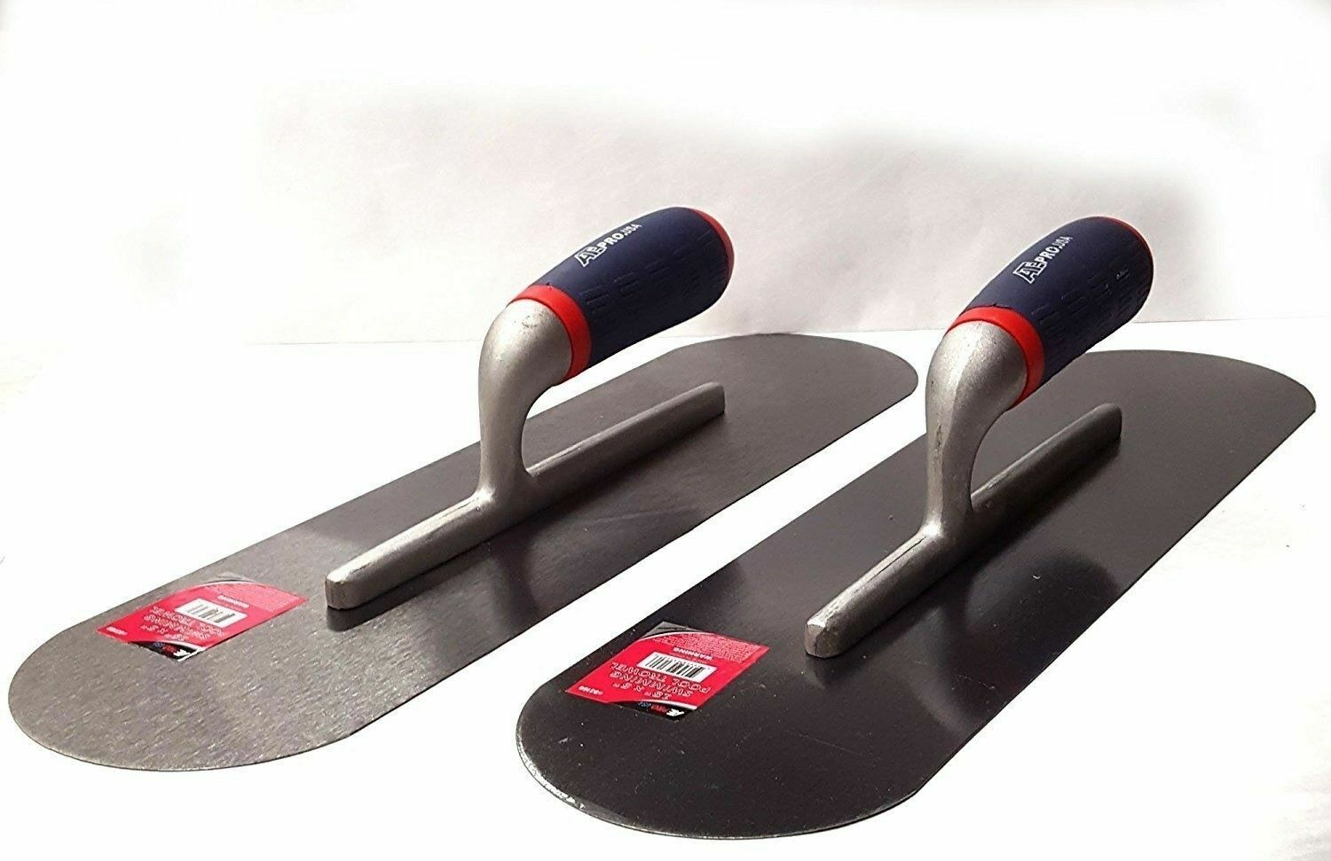 Pair of 18" Stainless Steel Trowels for Cement Finishing