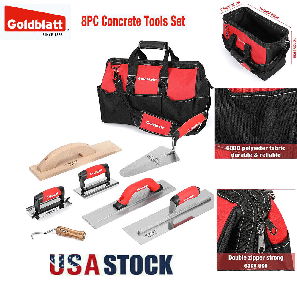 8-Piece Traditional Masonry Tool Set with Bag