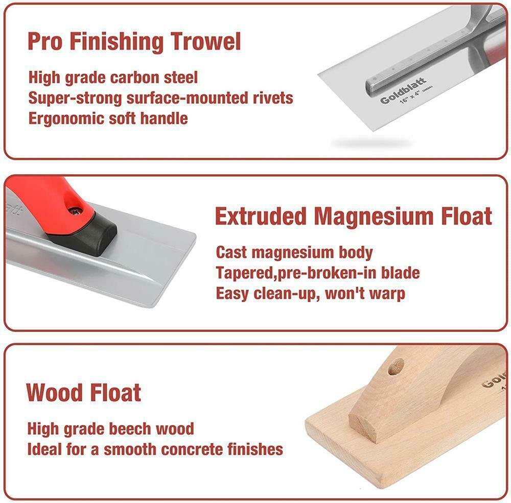Goldblatt 8-Piece Masonry Tool Set with Bag