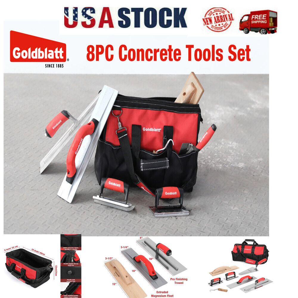 8-Piece Traditional Masonry Tool Set with Bag