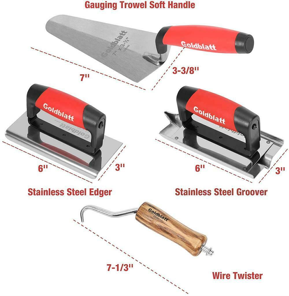 Goldblatt 8-Piece Masonry Tool Set with Bag