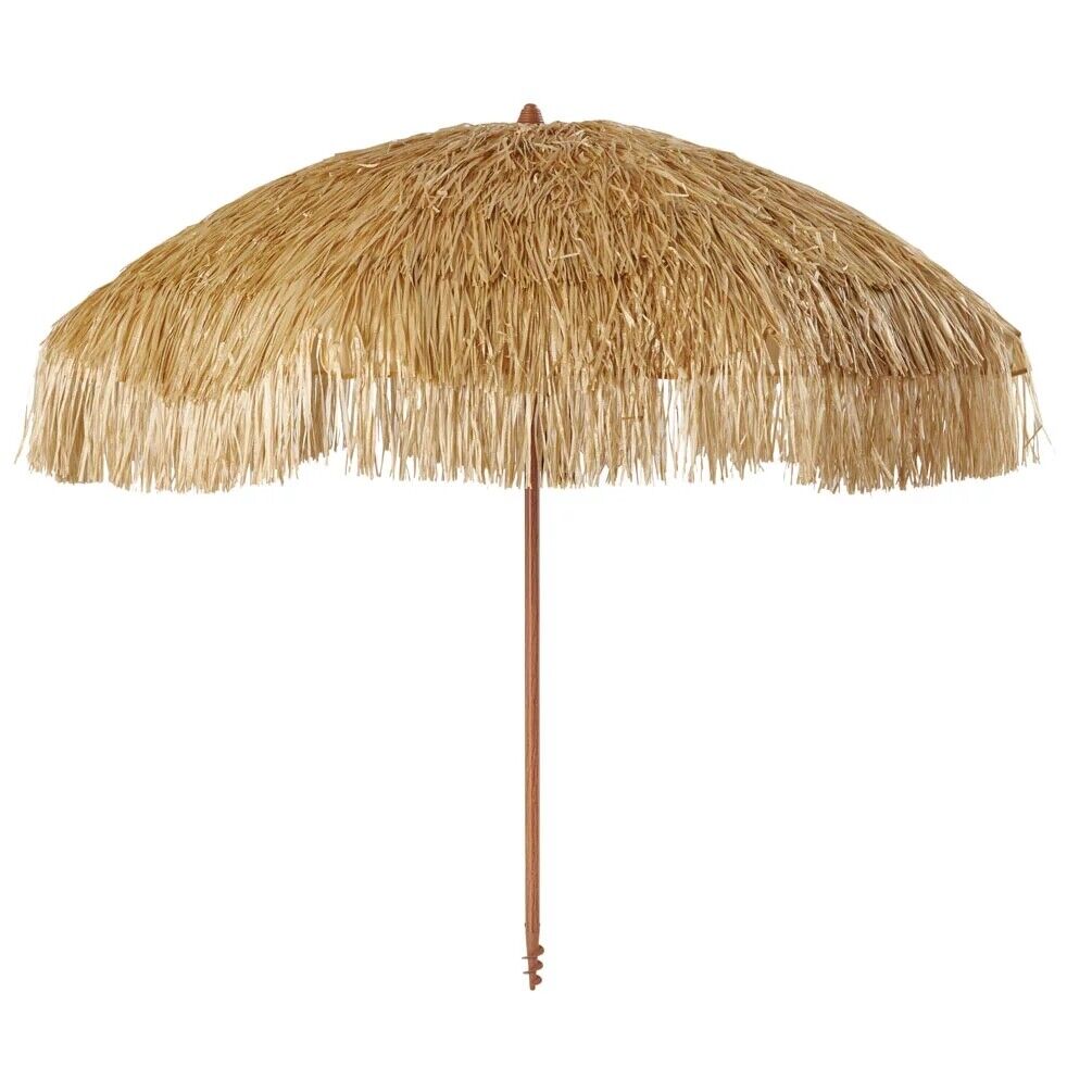 6 FT Tiki Thatch Umbrella for Outdoor Shade